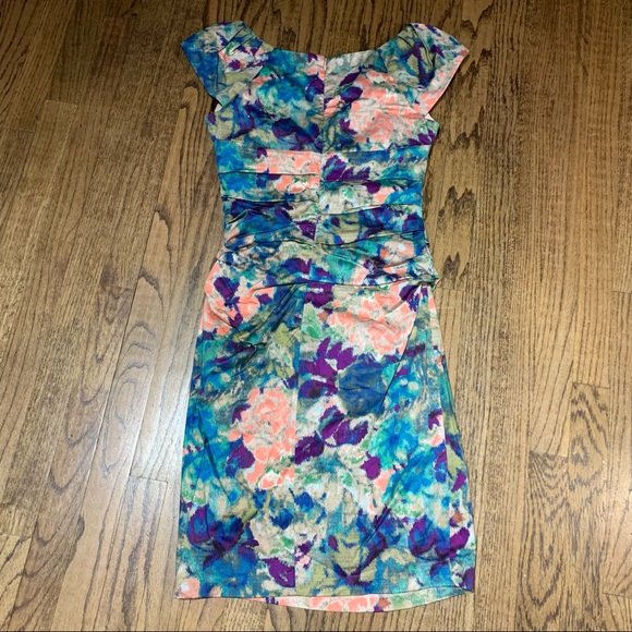 SUZI CHIN For Maggy Boutique Jewel Tone Lined Dress Size 2 - Picture 5 of 8